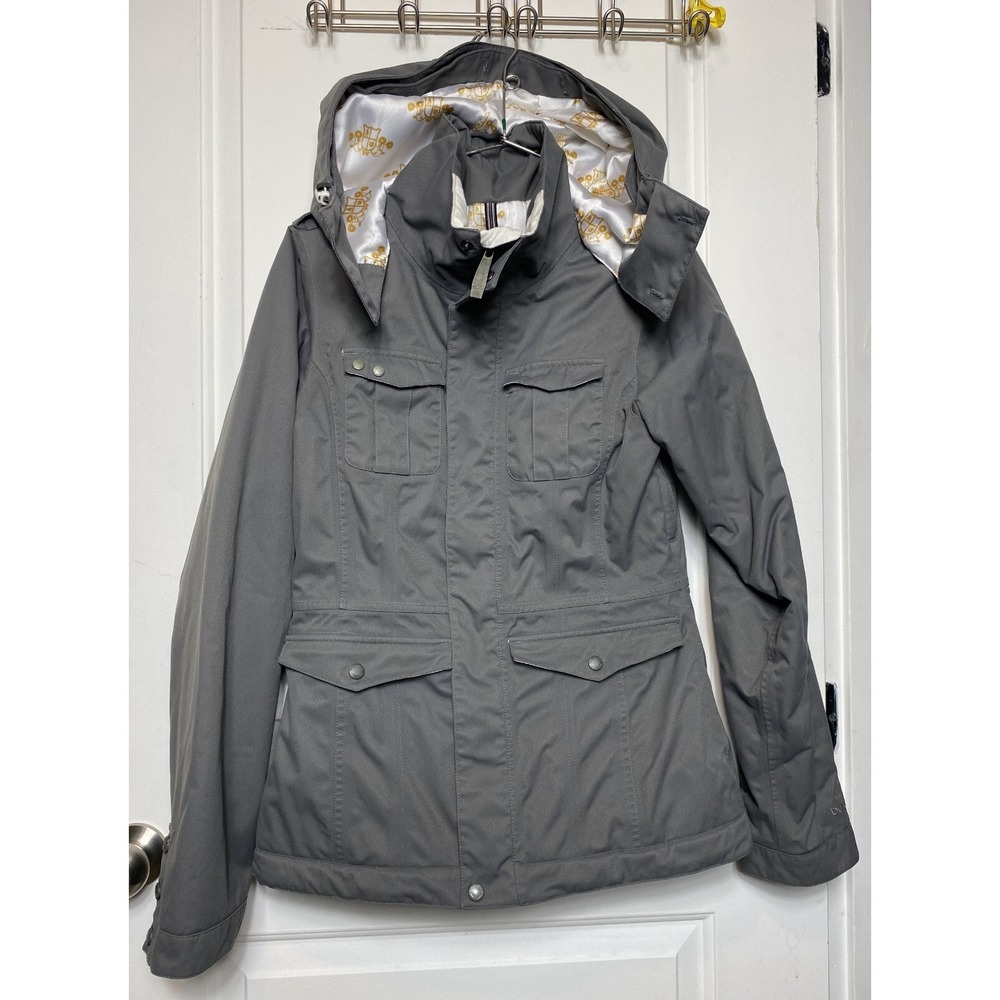 Burton The White Collection Ski Winter Jacket Womens Size 7 Medium Gray